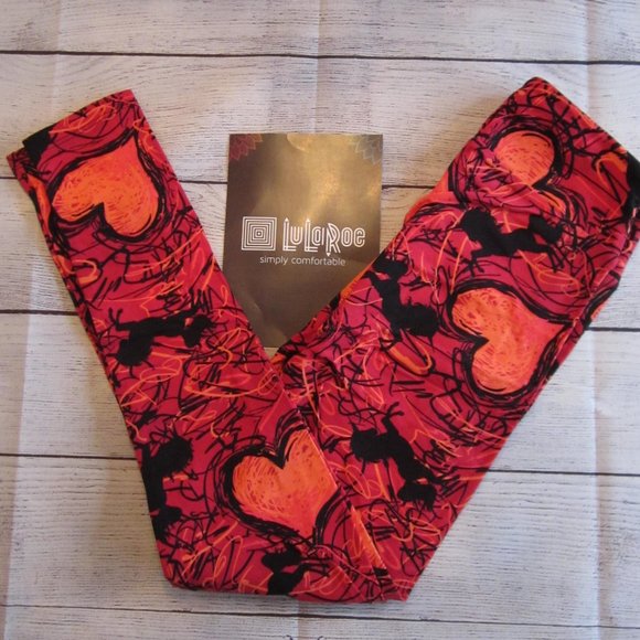 🦄 LuLaRoe Graffiti Scribble Heart & Unicorns RARE - Picture 1 of 3